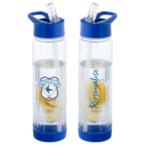 Personalised Cardiff City Infuser Water Bottle