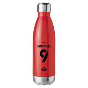 Personalised Sunderland FC Insulated Water Bottle – Back of Shirt – Red