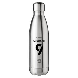 Personalised Cardiff City Insulated Water Bottle – Back of Shirt – Stainless Steel