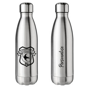 Personalised Cardiff City Insulated Water Bottle – Crest – Stainless Steel