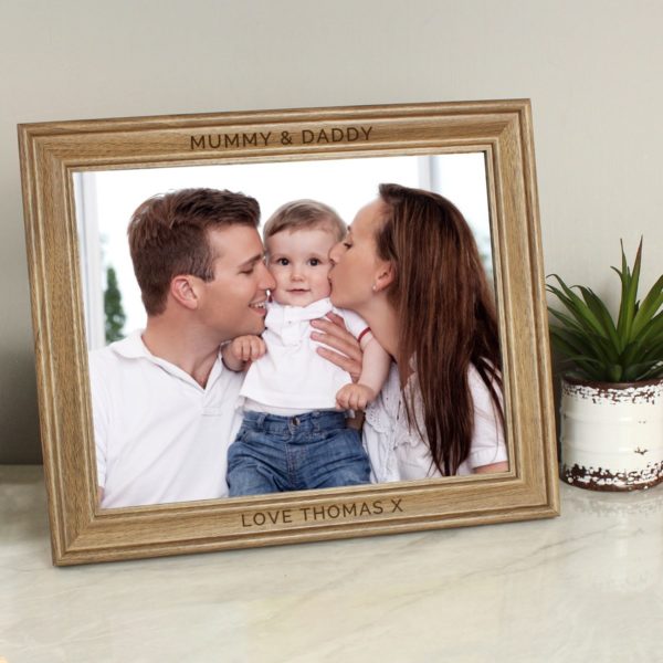 Personalised Any Message 10×8 Wooden Photo Frame