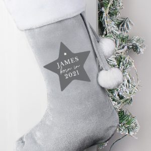 Personalised Born In Luxury Silver Stocking