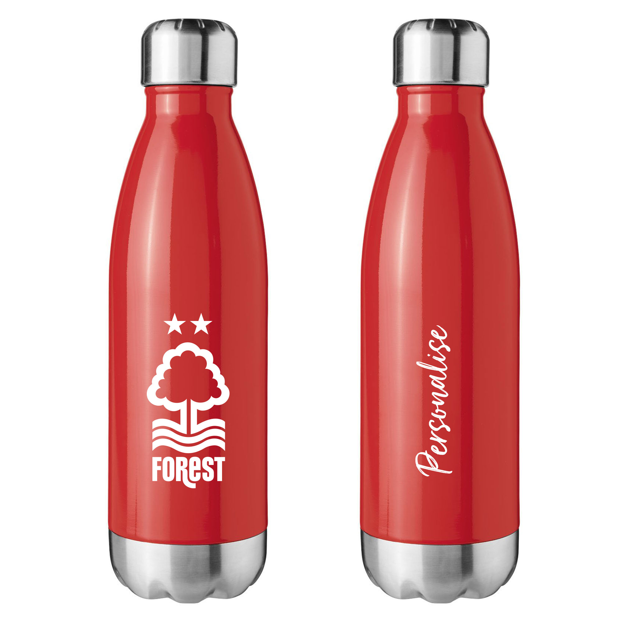 Personalised Nottingham Forest Insulated Water Bottle – Crest – Red