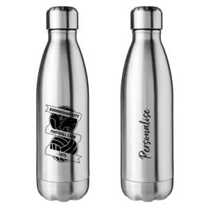 Personalised Birmingham City Insulated Water Bottle – Crest – Stainless Steel