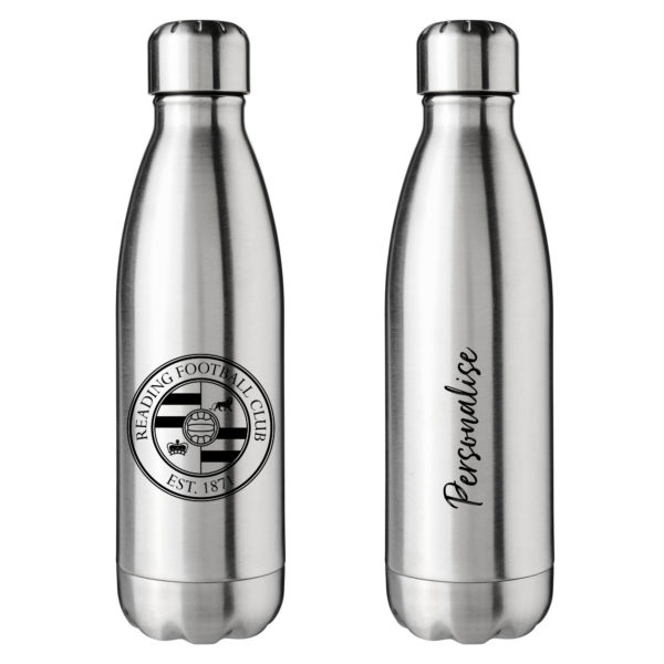 Personalised Reading FC Insulated Water Bottle – Crest – Stainless Steel