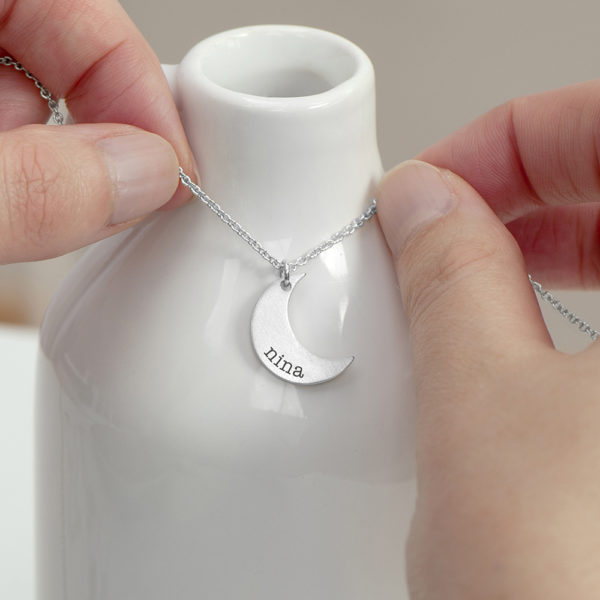Personalised Crescent Moon Necklace