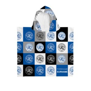 Personalised QPR Chequered Hooded Towel – Kids