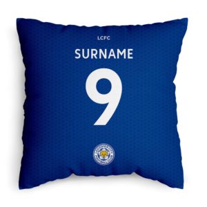 Personalised Leicester City Back of Shirt Cushion