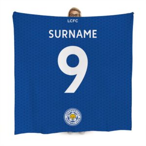 Personalised Leicester City Back of Shirt Fleece Blanket