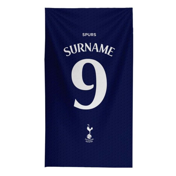 Personalised Tottenham Hotspur Back of Shirt Beach Towel