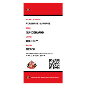Personalised Sunderland Ticket Beach Towel