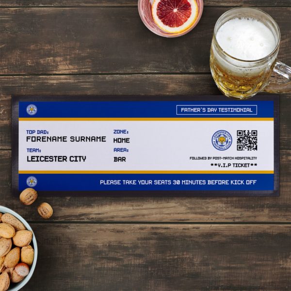 Personalised Leicester City Ticket Bar Runner
