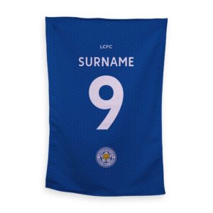 Personalised Leicester City Back of Shirt Tea Towel