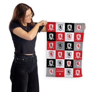 Personalised Middlesbrough Chequered Tea Towel