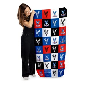 Personalised Crystal Palace Chequered Beach Towel