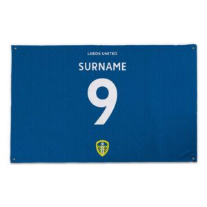 Personalised Leeds United Back of Shirt Banner –  5ft x 3ft