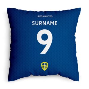 Personalised Leeds United Back of Shirt Cushion