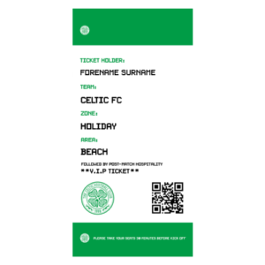 Personalised Celtic Ticket Beach Towel