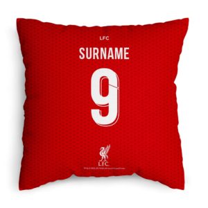Personalised Liverpool Back of Shirt Cushion