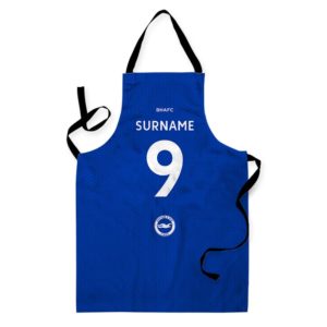 Personalised Brighton & Hove Albion Back of Shirt Apron – Adult