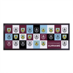Personalised Burnley FC Chequered Bar Runner