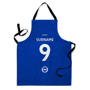 Personalised Brighton & Hove Albion Back of Shirt Apron – Kids