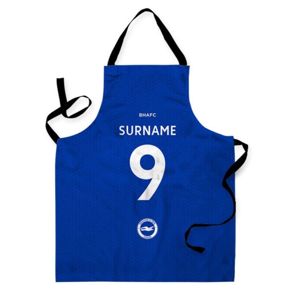 Personalised Brighton & Hove Albion Back of Shirt Apron – Kids