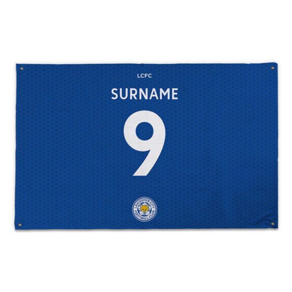 Personalised Leicester City Back of Shirt Banner –  5ft x 3ft
