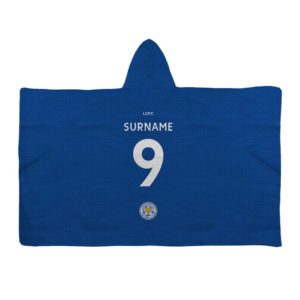 Personalised Leicester City Back of Shirt Fleece Blanket – Adult