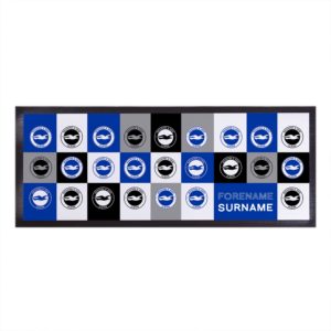 Personalised Brighton & Hove Albion Chequered Bar Runner