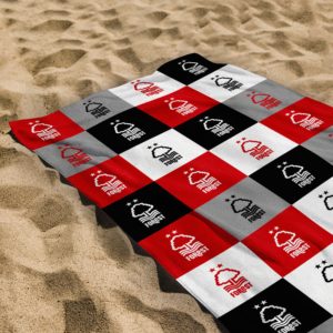 Personalised Derby County Chequered Beach Towel