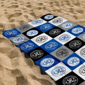Personalised Derby County Chequered Beach Towel