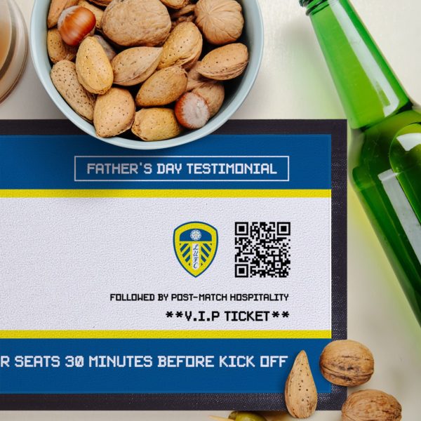 Personalised Leeds United Ticket Bar Runner
