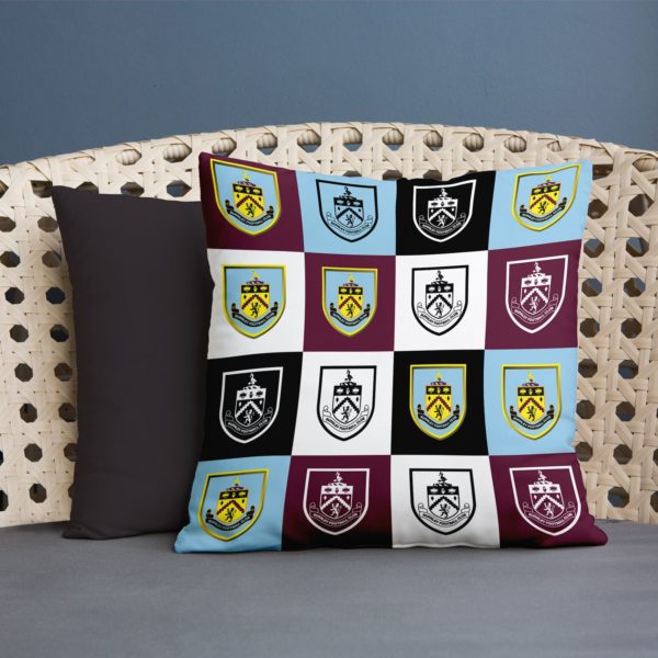 Personalised Burnley FC Chequered Cushion