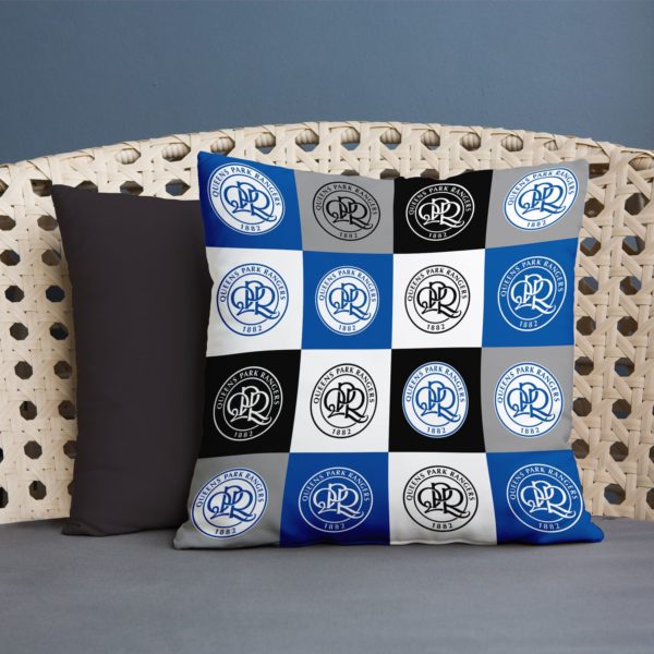 Personalised QPR Chequered Cushion