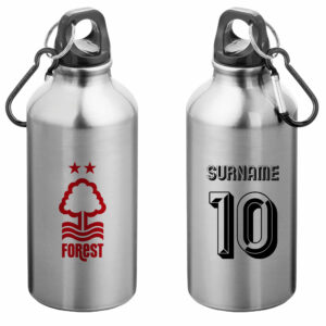 Personalised Nottingham Forest FC Retro Shirt Water Bottle