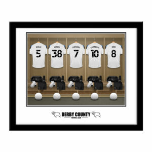Personalised Derby County FC Dressing Room Framed Print