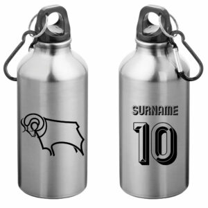 Personalised Derby County FC Retro Shirt Water Bottle