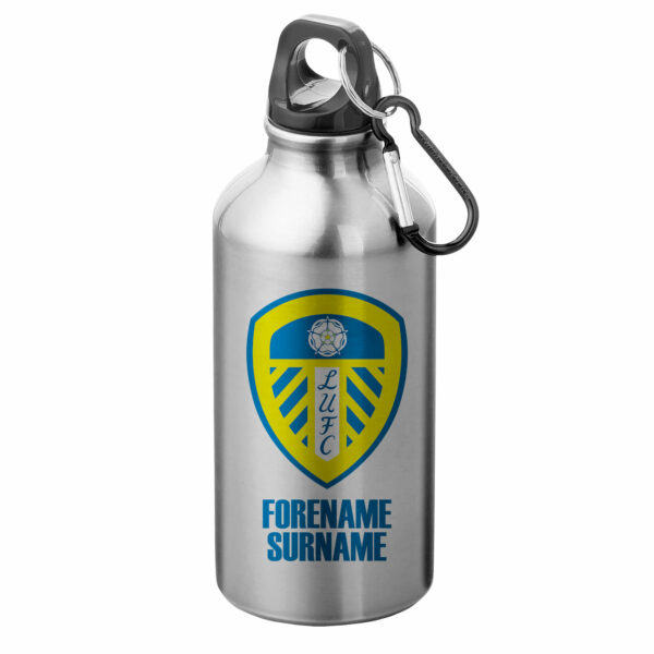 Personalised Leeds United Bold Crest Sports Bottle