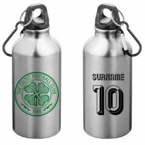 Personalised Celtic FC Retro Shirt Water Bottle