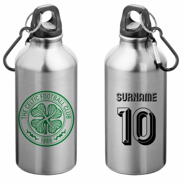 Personalised Celtic FC Retro Shirt Water Bottle