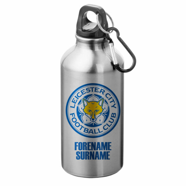 Personalised Leicester City Bold Crest Sports Bottle