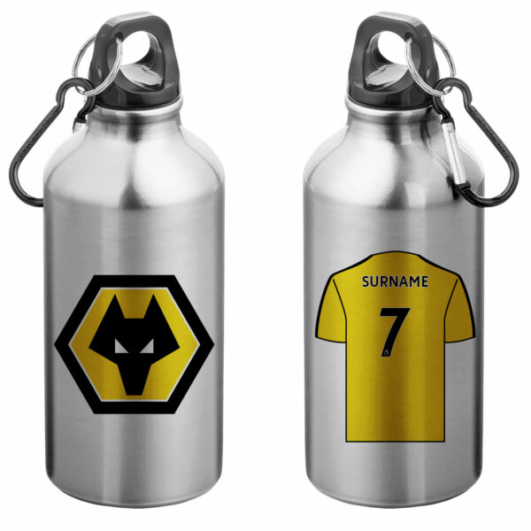 Personalised Wolverhampton Wanderers FC Aluminium Water Bottle