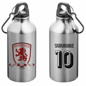 Personalised Middlesbrough FC Insulated Water Bottle – Back of Shirt – Red
