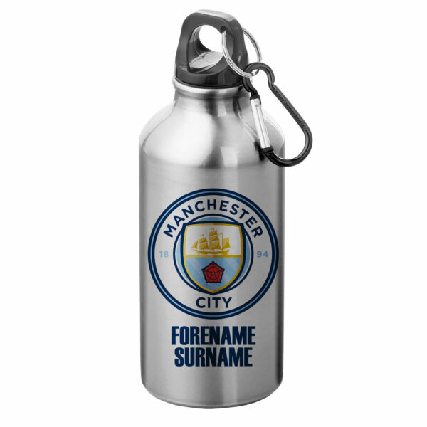 Personalised Manchester City Bold Crest Sports Bottle