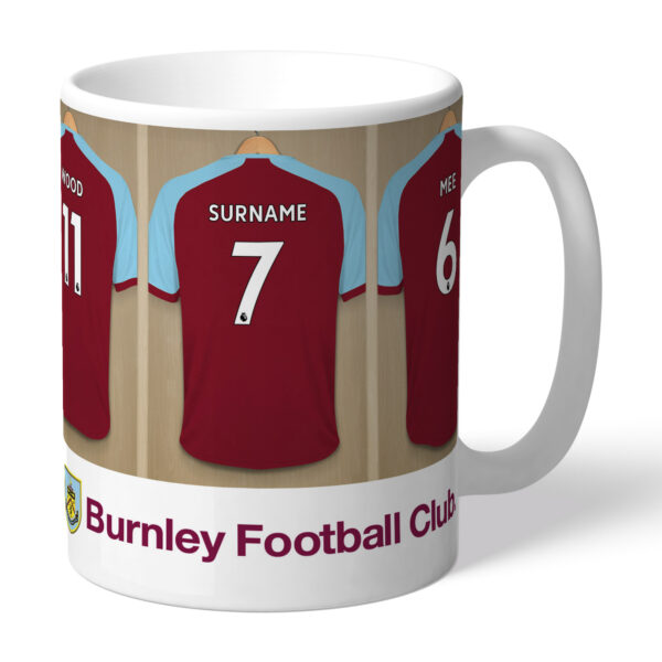 Personalised Burnley FC Dressing Room Mug