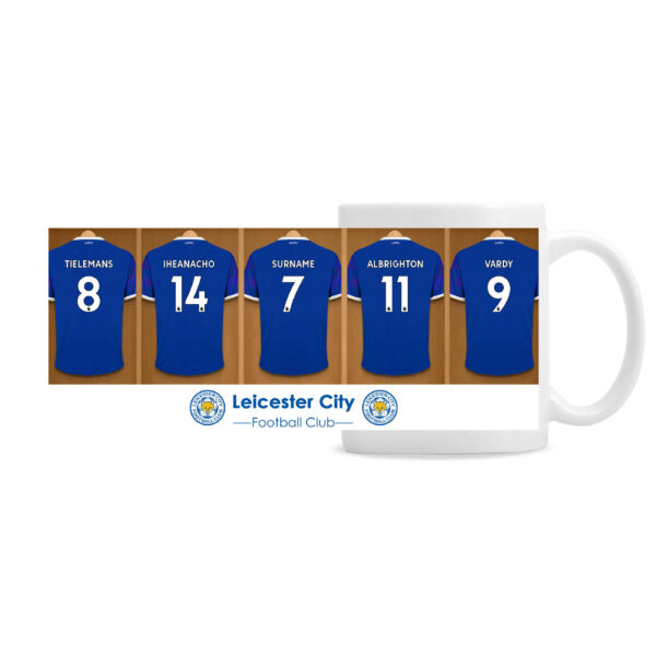 Personalised Leicester City FC Dressing Room Mug