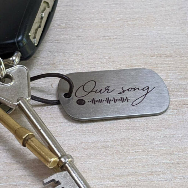 Personalised Any Song Personalised Spotify Keyring