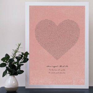 Personalised ‘Any Song’ Sound Wave Loop Print with Framing Options