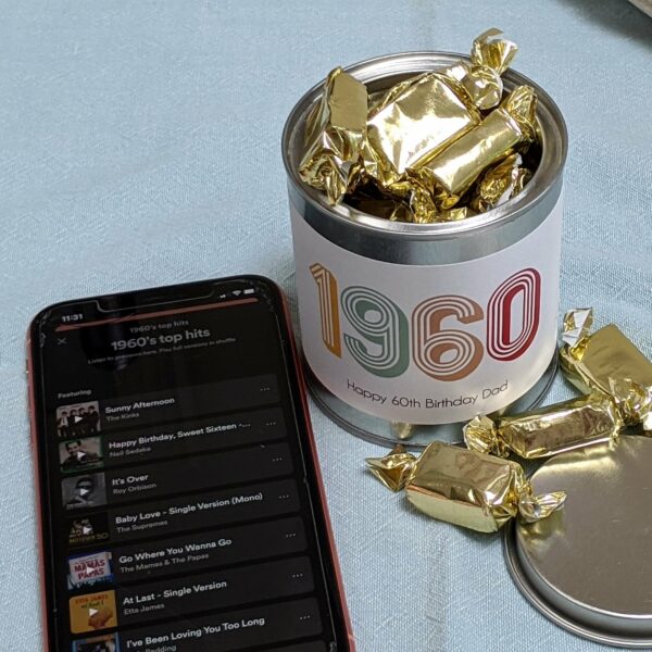 Personalised Special Year Chocolates Tin And Playlist